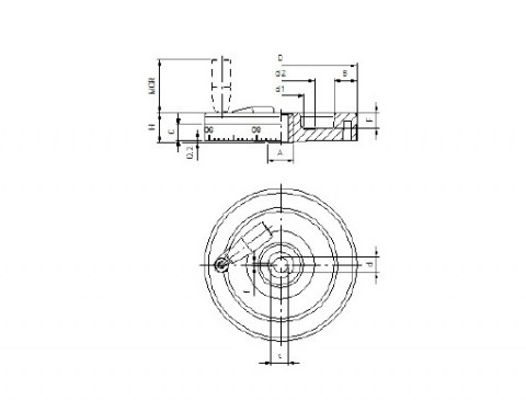 Handrad VPRAG - Technische Zeichnung | Kuala Kunststofftechnik GmbH