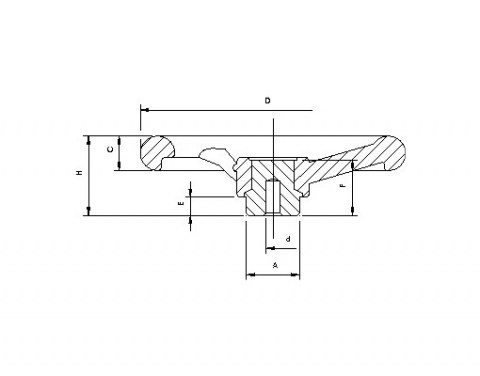 Handrad VRA - Technische Zeichnung | Kuala Kunststofftechnik GmbH